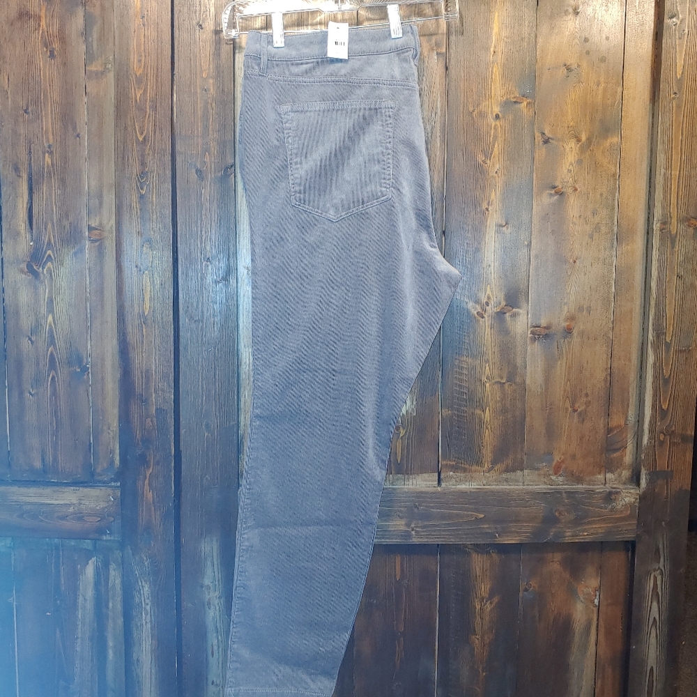 Loft Grey Stretchy Cords Pants